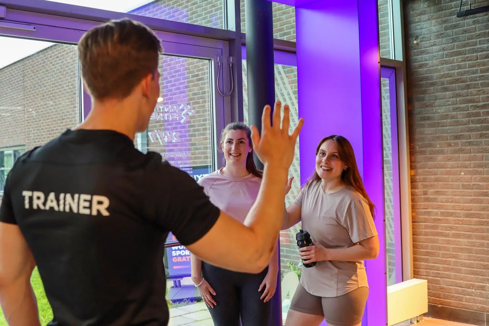 Olivier aan het werk als personal trainer.